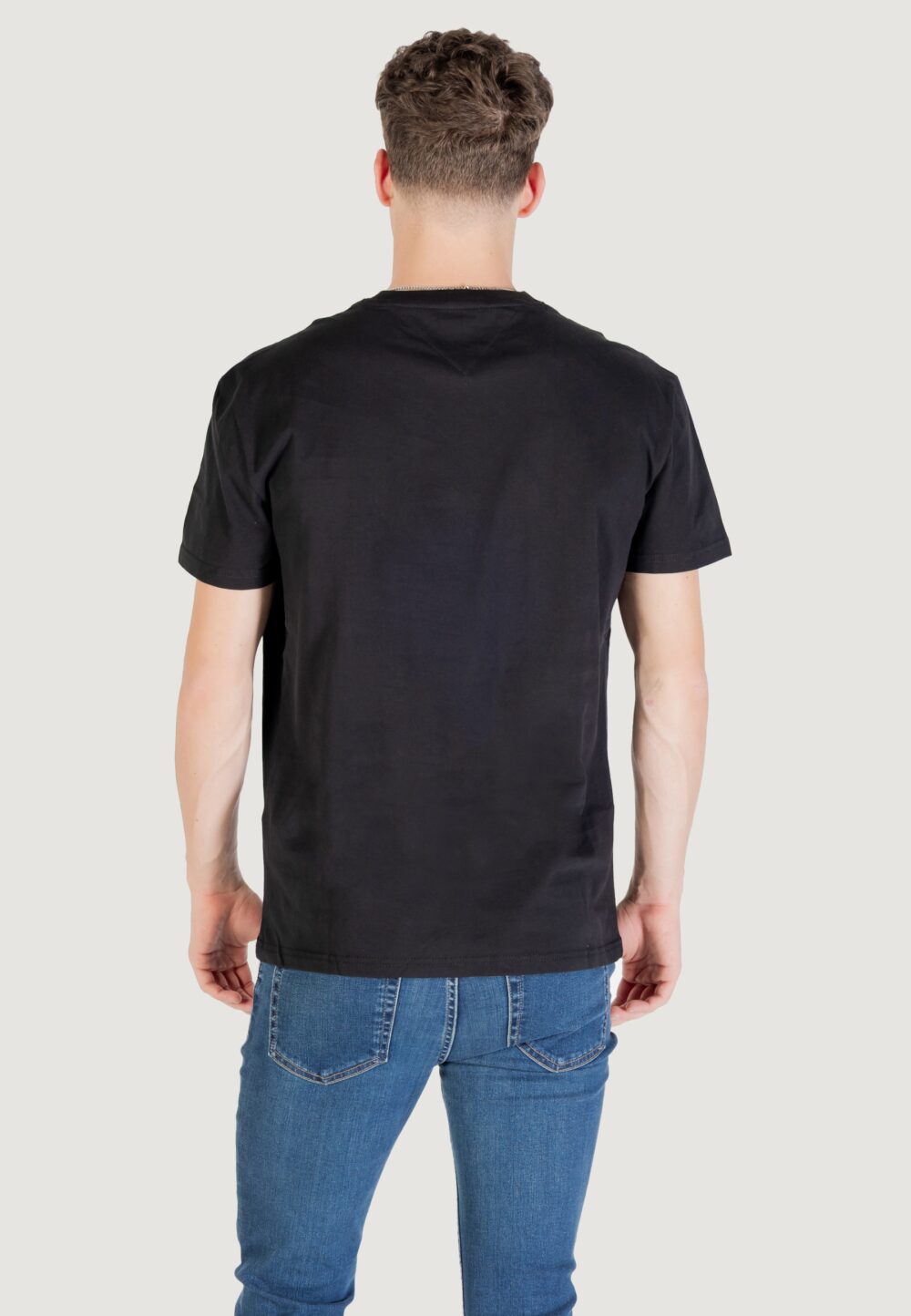 T-shirt Tommy Hilfiger Jeans TJM REG FLAG LINEAR Nero - Foto 4