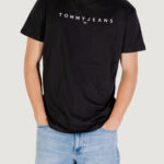 T-shirt Tommy Hilfiger Jeans TJM REG LINEAR LOGO Nero - Foto 1