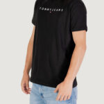 T-shirt Tommy Hilfiger Jeans TJM REG LINEAR LOGO Nero - Foto 3