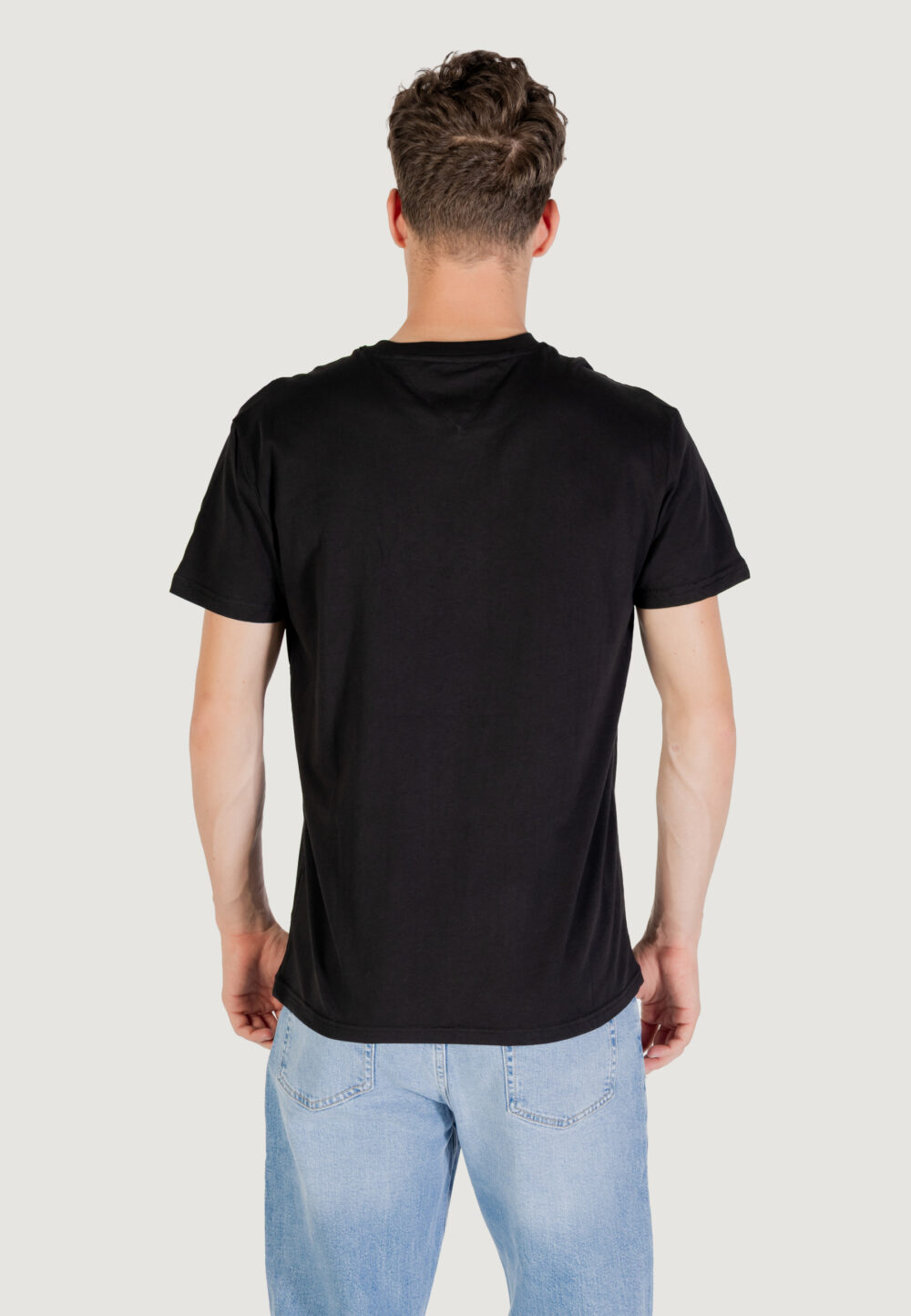 T-shirt Tommy Hilfiger Jeans TJM REG LINEAR LOGO Nero - Foto 4
