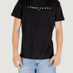 T-shirt Tommy Hilfiger Jeans TJM REG LINEAR LOGO Nero - Foto 5