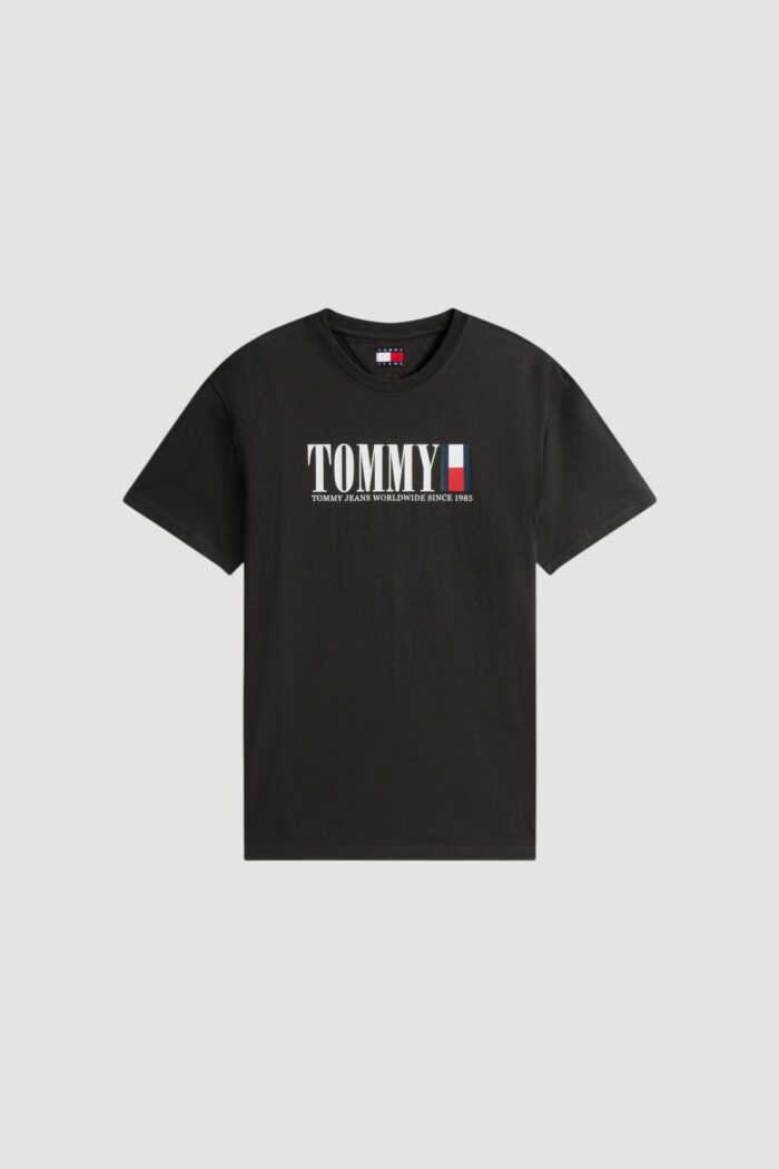 T-shirt Tommy Hilfiger TJM REG TOMMY DNA FL Nero