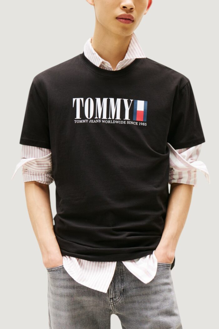 T-shirt Tommy Hilfiger TJM REG TOMMY DNA FL Nero