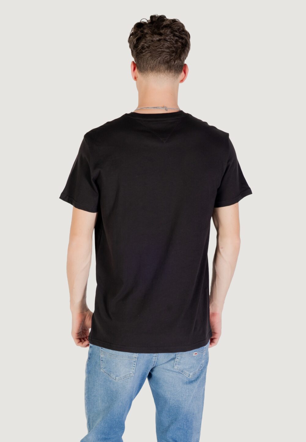 T-shirt Tommy Hilfiger Jeans TJM SLIM LINEAR CHES Nero - Foto 4