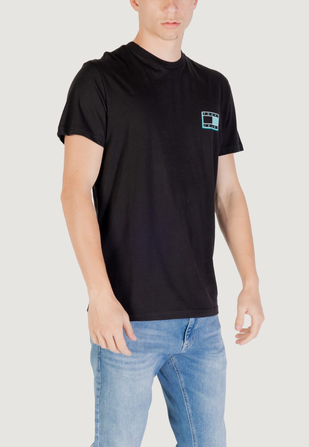 T-shirt Tommy Hilfiger Jeans TJM SLIM POP COLOR F Nero - Foto 3