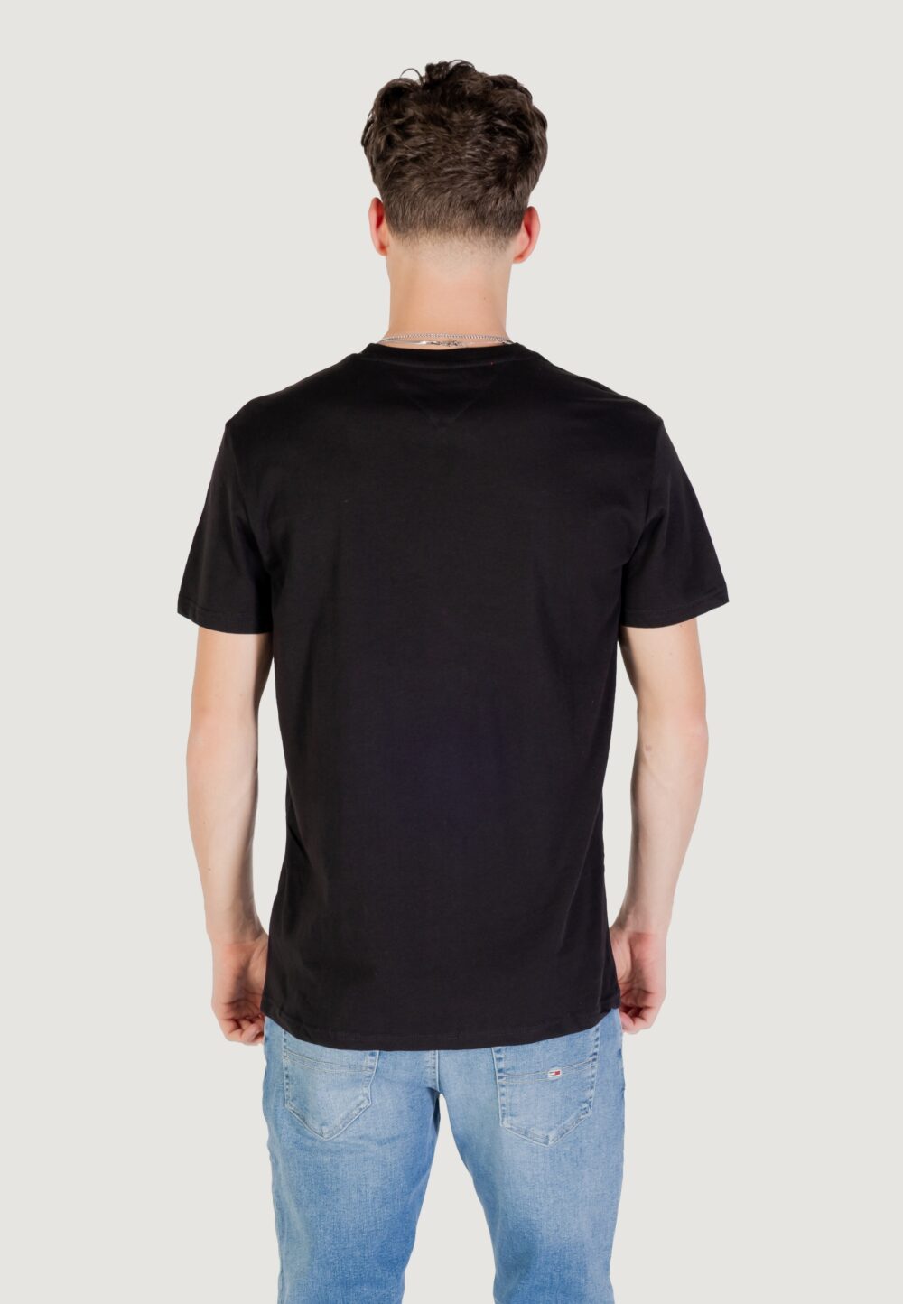 T-shirt Tommy Hilfiger Jeans TJM SLIM POP COLOR F Nero - Foto 4