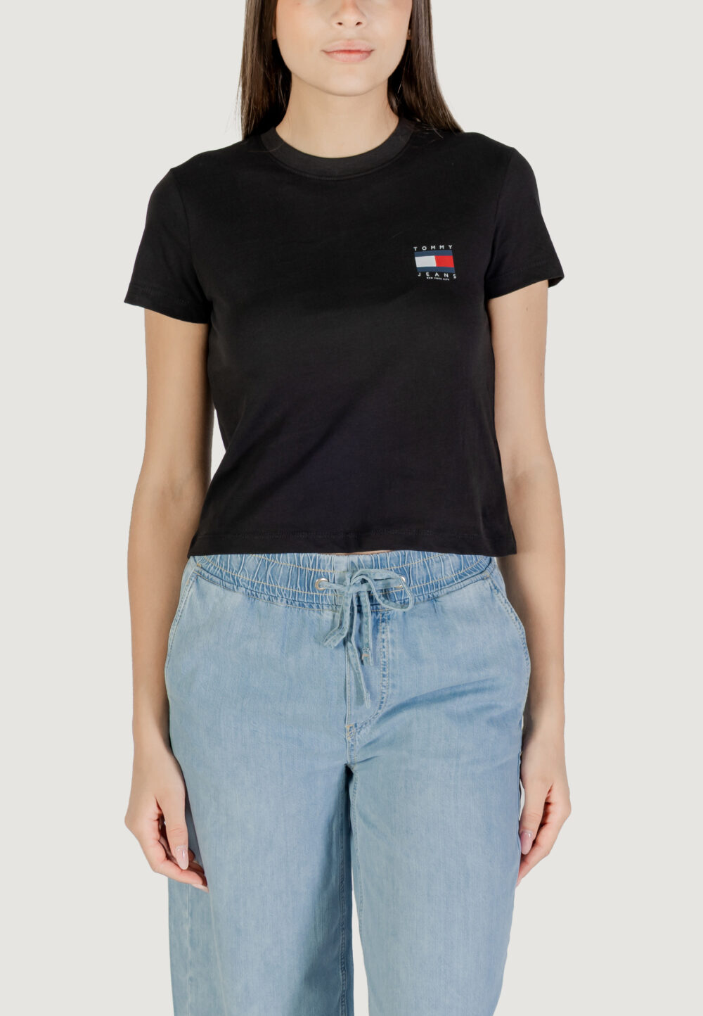 T-shirt Tommy Hilfiger Jeans TJW REG SH TOMMY US Nero - Foto 1