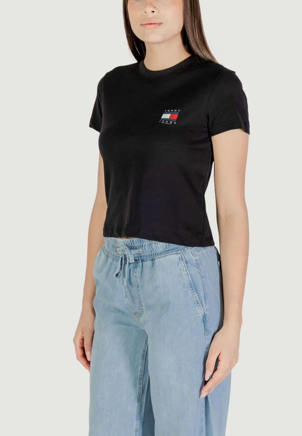 T-shirt Tommy Hilfiger Jeans TJW REG SH TOMMY US Nero - Foto 2
