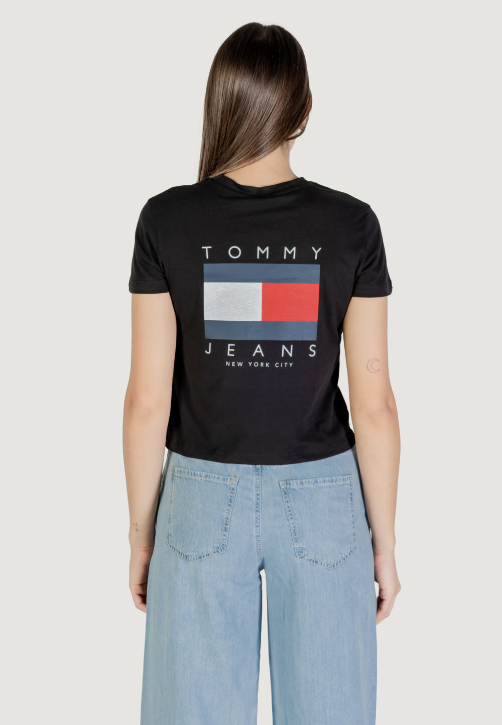 T-shirt Tommy Hilfiger Jeans TJW REG SH TOMMY US Nero - Foto 4