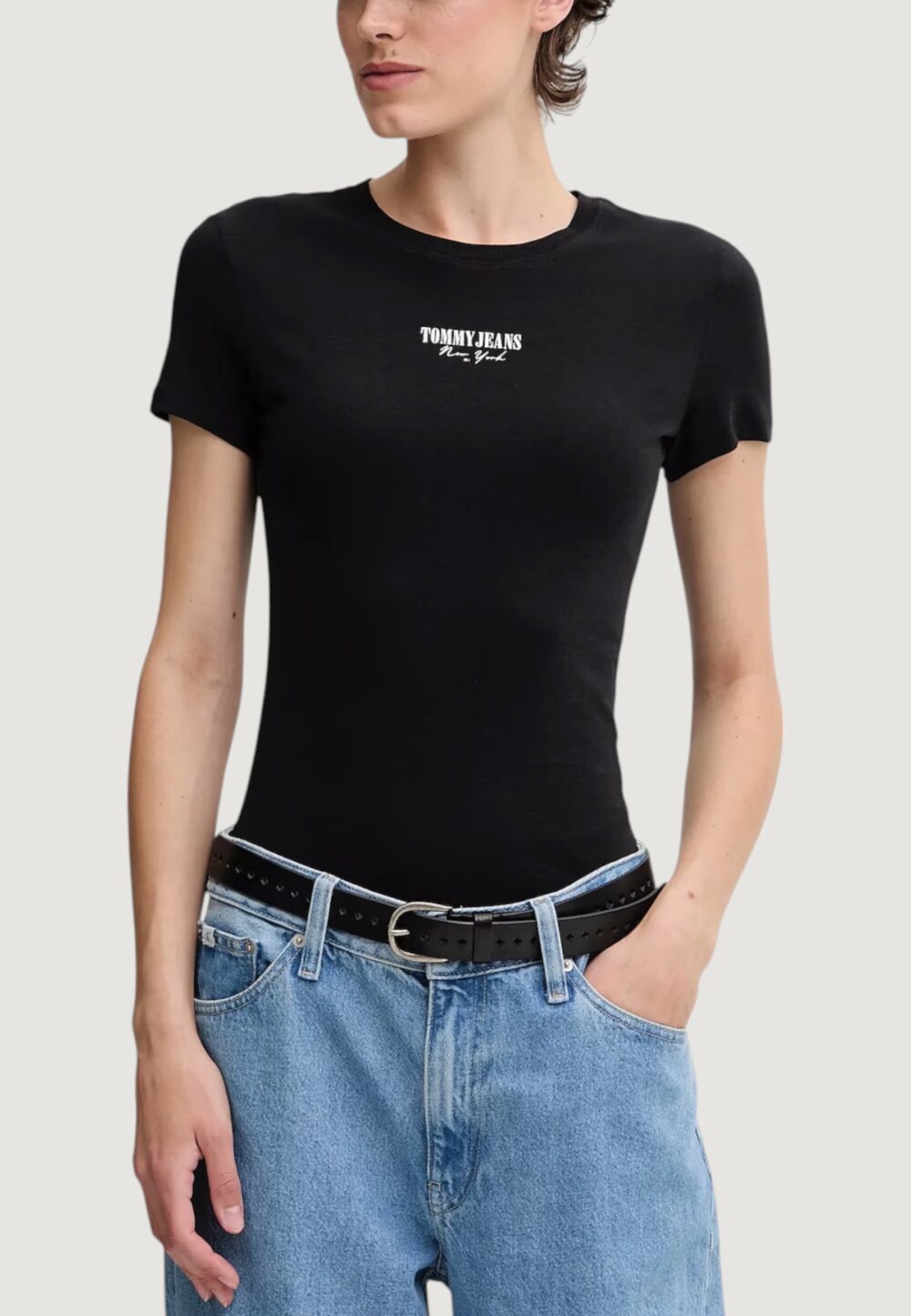 T-shirt Tommy Hilfiger Jeans TJW SLIM ESSENTIAL L Nero - Foto 1