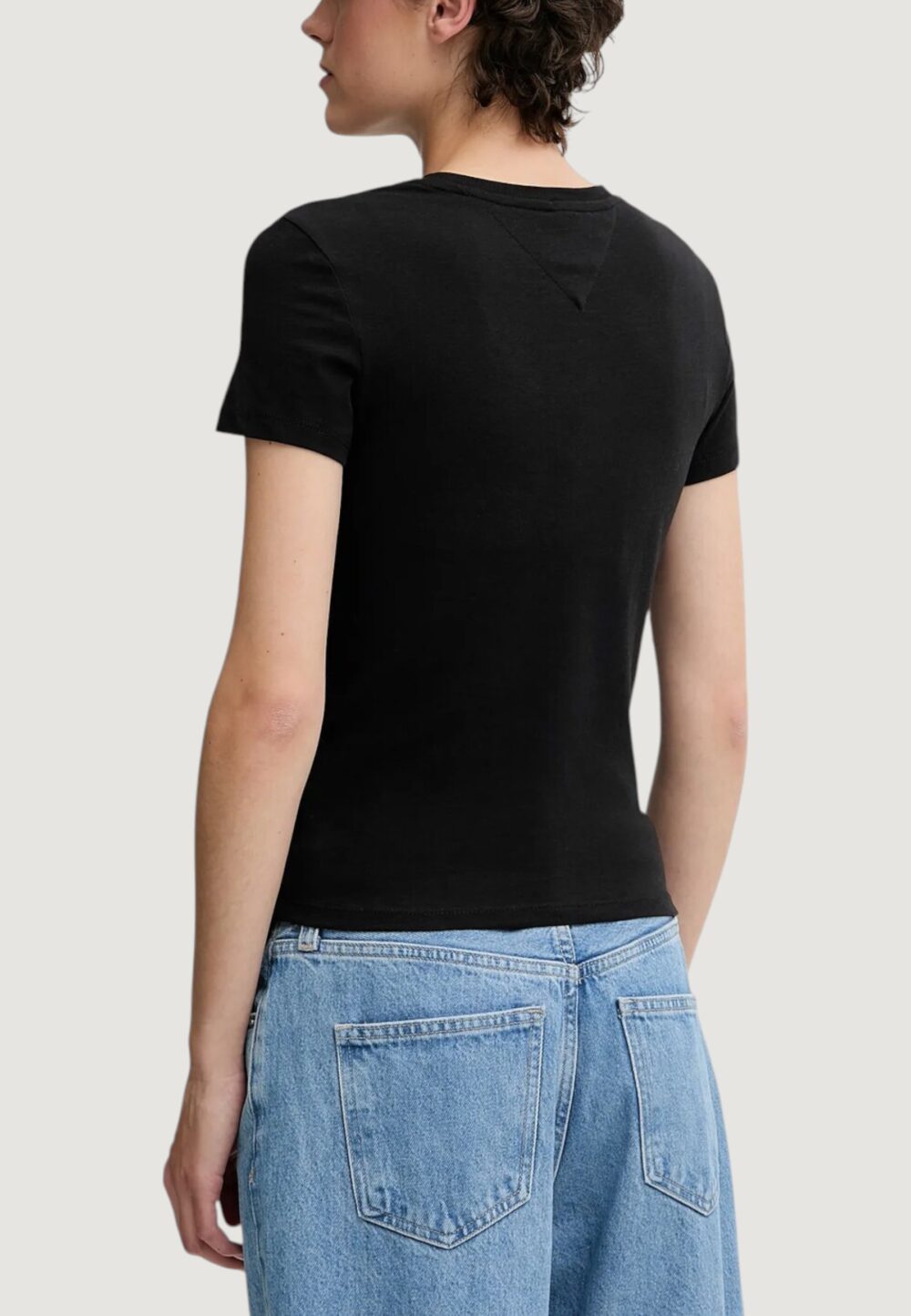 T-shirt Tommy Hilfiger Jeans TJW SLIM ESSENTIAL L Nero - Foto 3