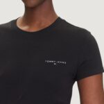 T-shirt Tommy Hilfiger Jeans TJW SLIM LINEAR SS T Nero - Foto 3