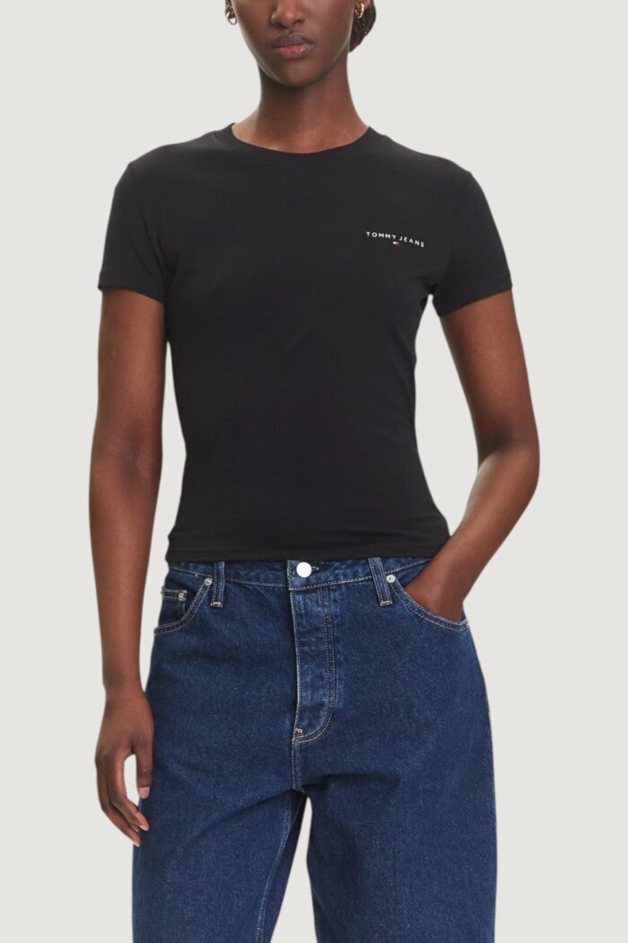 T-shirt Tommy Hilfiger TJW SLIM LINEAR SS T Nero – DW0DW21164