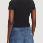 T-shirt Tommy Hilfiger Jeans TJW SLIM SH HEART TE Nero - Foto 4