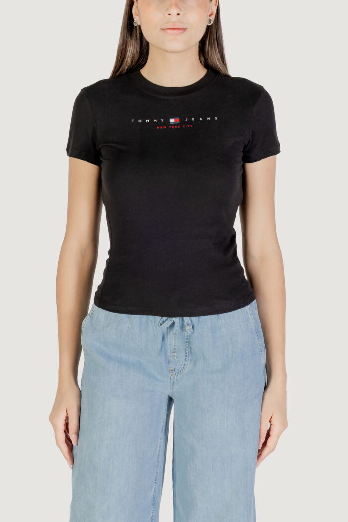 T-shirt Tommy Hilfiger TJW SLIM TJ US LINEA Nero – DW0DW21422