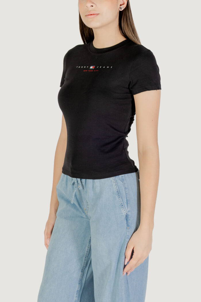 T-shirt Tommy Hilfiger TJW SLIM TJ US LINEA Nero – DW0DW21422
