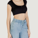 T-shirt Tommy Hilfiger Jeans TJW SP CRP RIB SS TO Nero - Foto 3