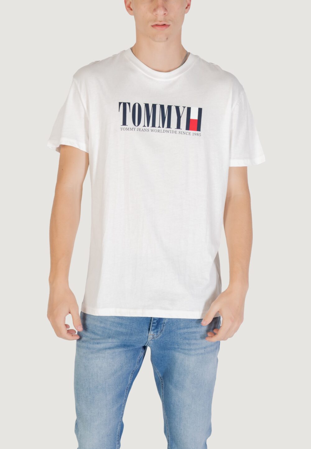 T-shirt Tommy Hilfiger Jeans TJM REG TOMMY DNA FL Panna - Foto 1