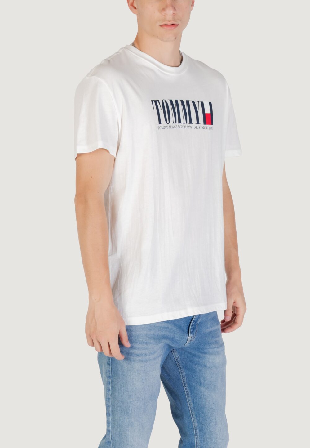 T-shirt Tommy Hilfiger Jeans TJM REG TOMMY DNA FL Panna - Foto 3
