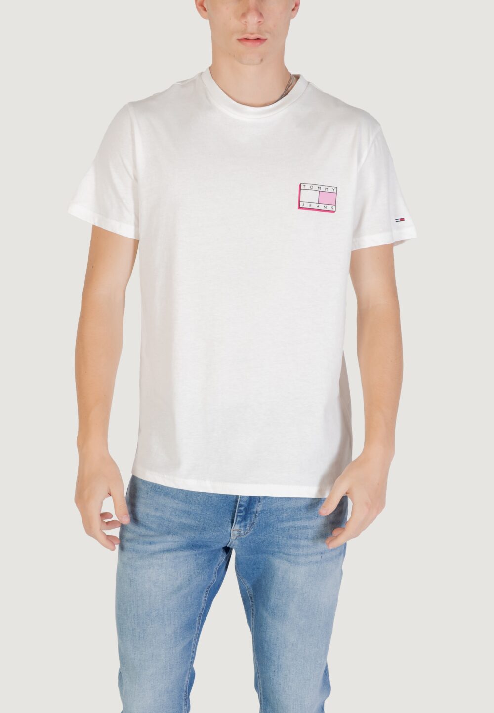 T-shirt Tommy Hilfiger Jeans TJM SLIM POP COLOR F Panna - Foto 1