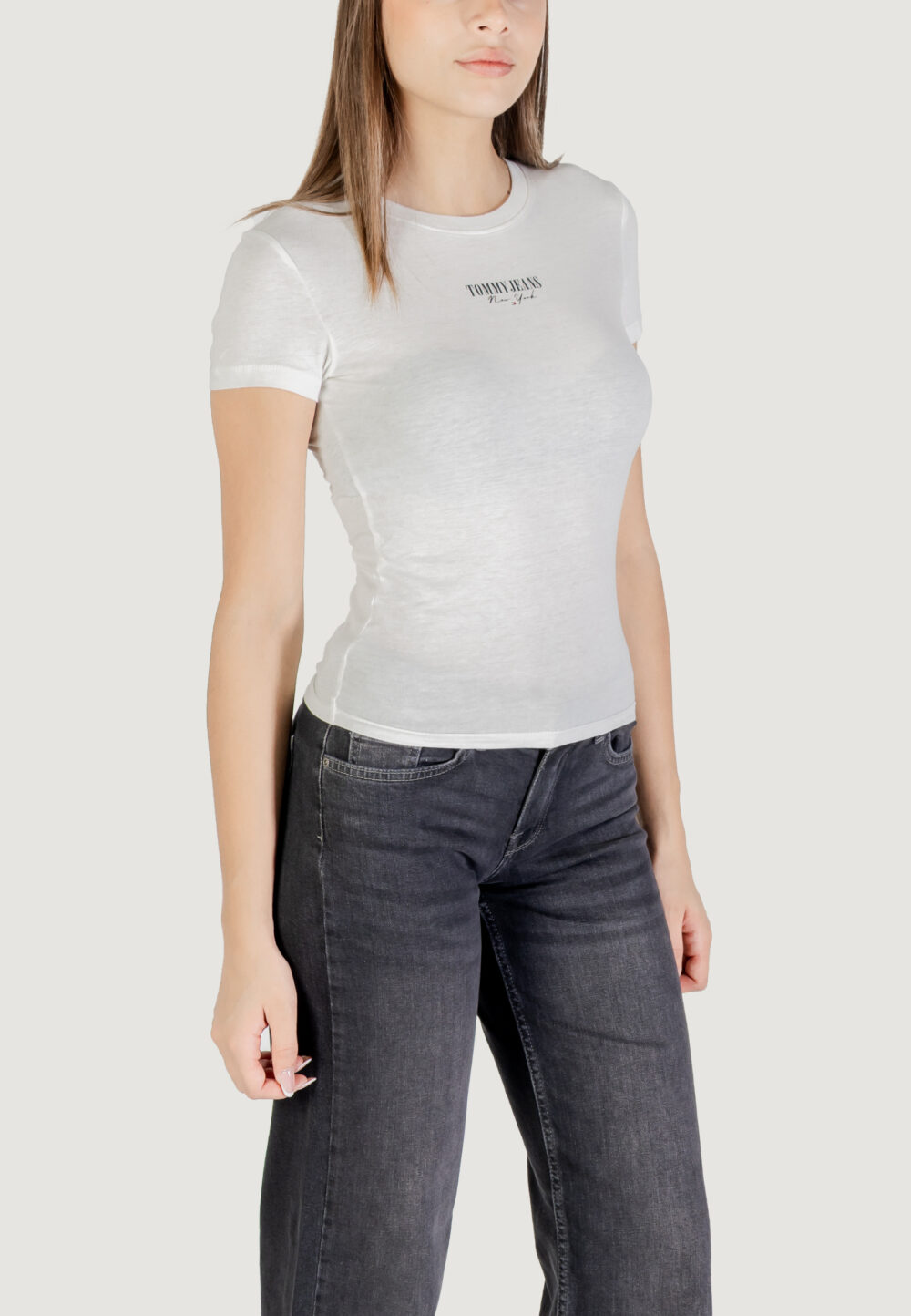 T-shirt Tommy Hilfiger Jeans TJW SLIM ESSENTIAL L Panna - Foto 3
