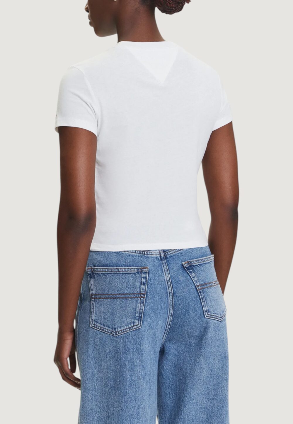 T-shirt Tommy Hilfiger Jeans TJW SLIM SH HEART TE Panna - Foto 4