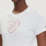 T-shirt Tommy Hilfiger Jeans TJW SLIM SH HEART TE Panna - Foto 3