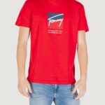 T-shirt Tommy Hilfiger Jeans TJM REG RWB DNA TEE Rosso - Foto 1