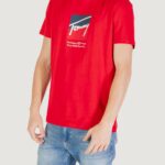T-shirt Tommy Hilfiger Jeans TJM REG RWB DNA TEE Rosso - Foto 2