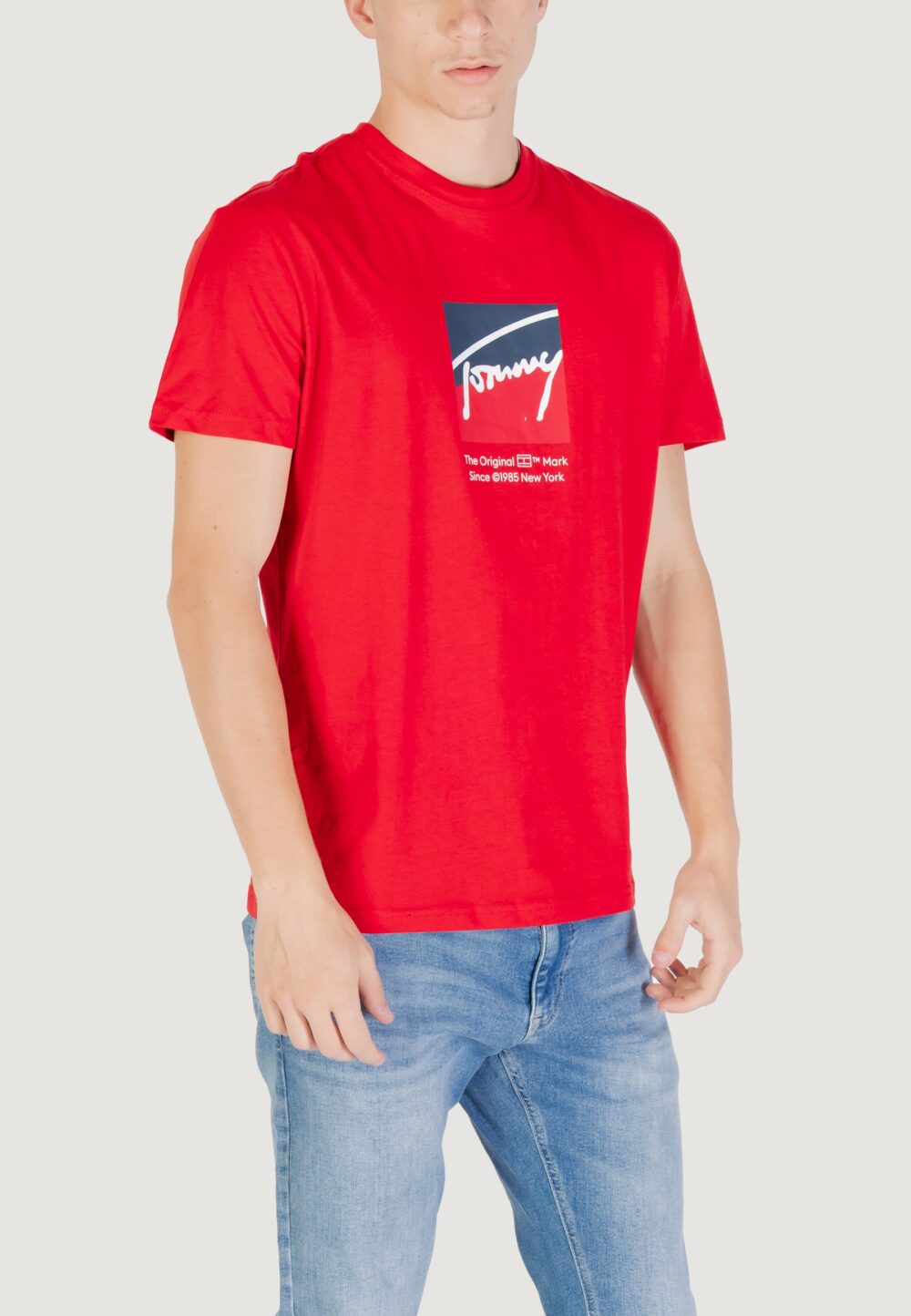 T-shirt Tommy Hilfiger Jeans TJM REG RWB DNA TEE Rosso - Foto 3