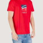T-shirt Tommy Hilfiger Jeans TJM REG RWB DNA TEE Rosso - Foto 3