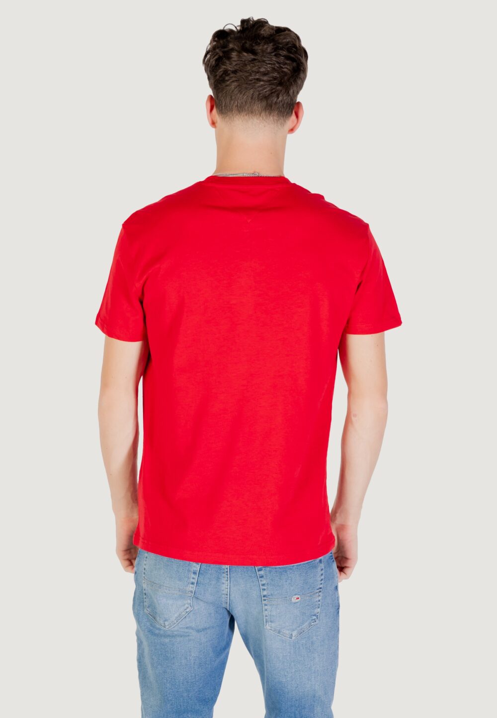 T-shirt Tommy Hilfiger Jeans TJM REG RWB DNA TEE Rosso - Foto 4