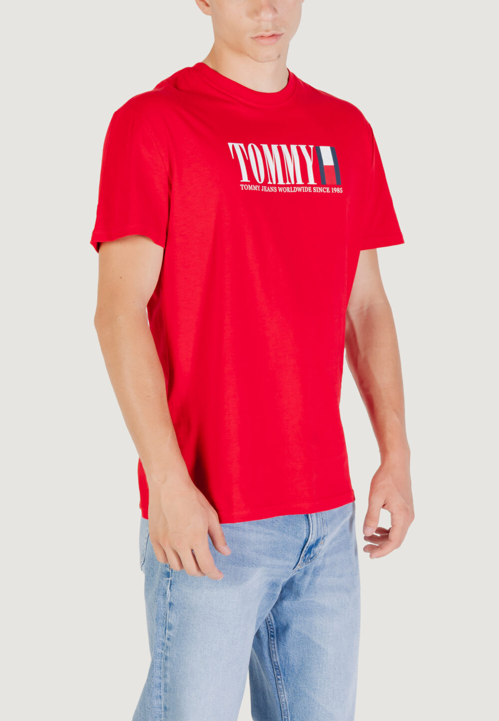 T-shirt Tommy Hilfiger Jeans TJM REG TOMMY DNA FL Rosso - Foto 2