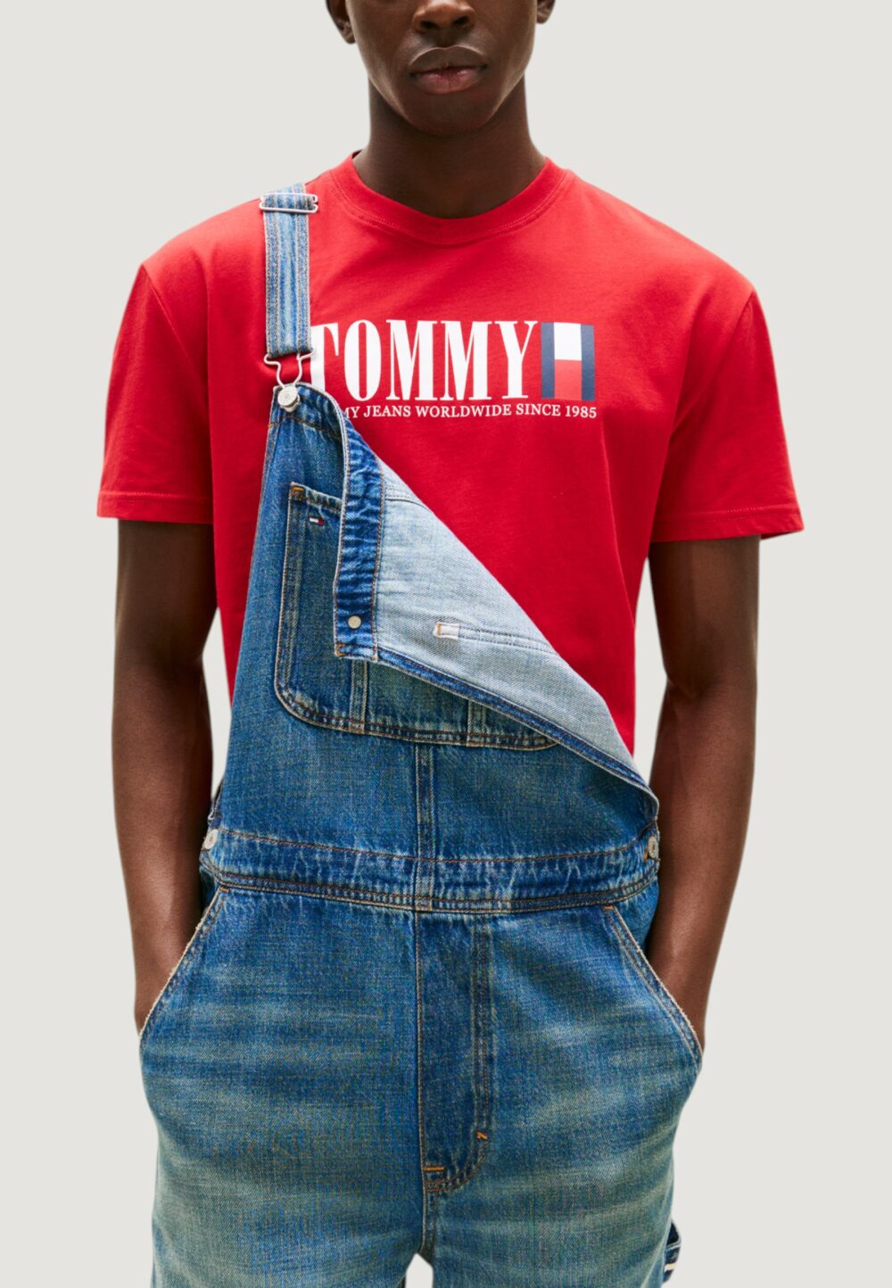 T-shirt Tommy Hilfiger Jeans TJM REG TOMMY DNA FL Rosso - Foto 2