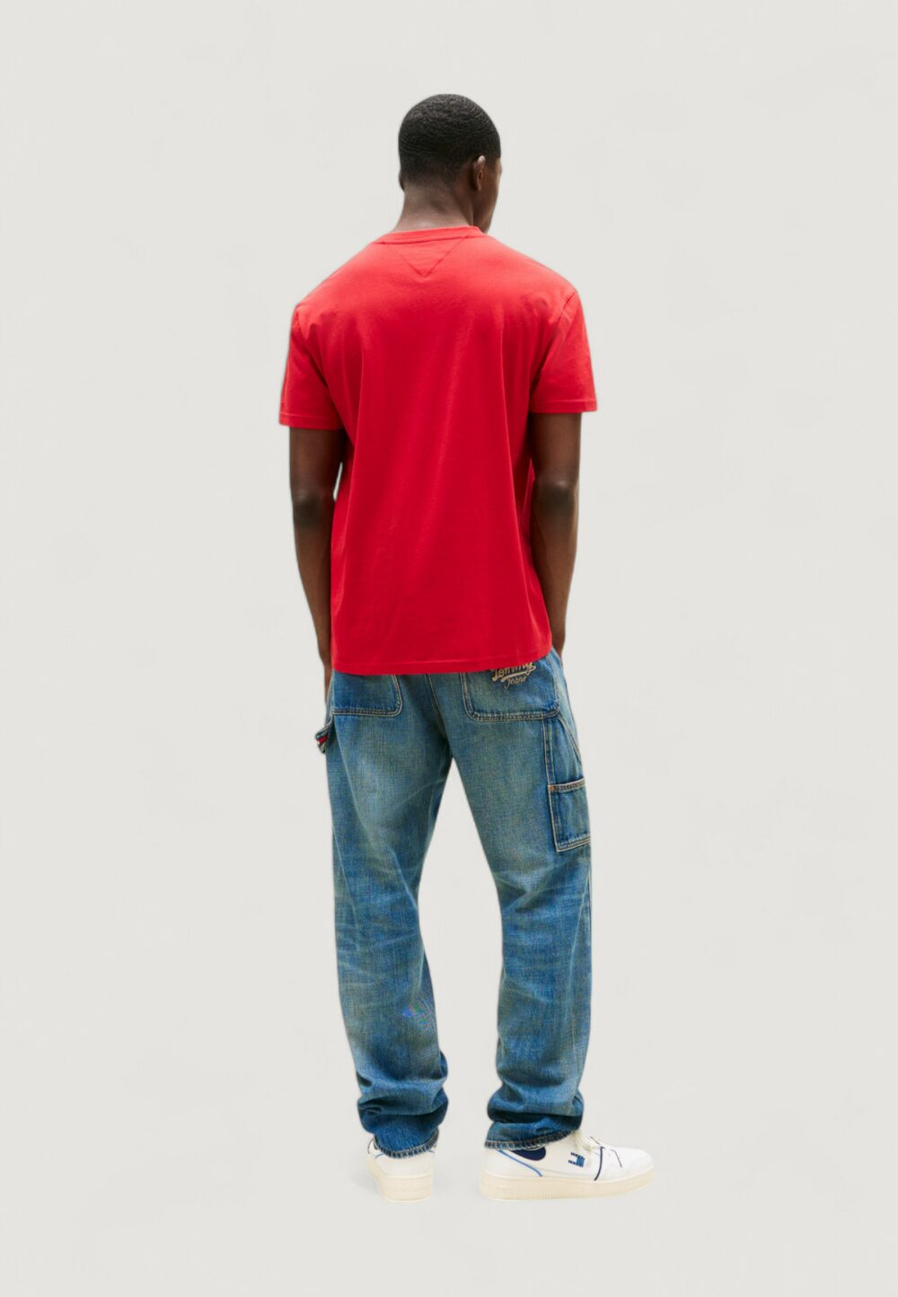 T-shirt Tommy Hilfiger Jeans TJM REG TOMMY DNA FL Rosso - Foto 3