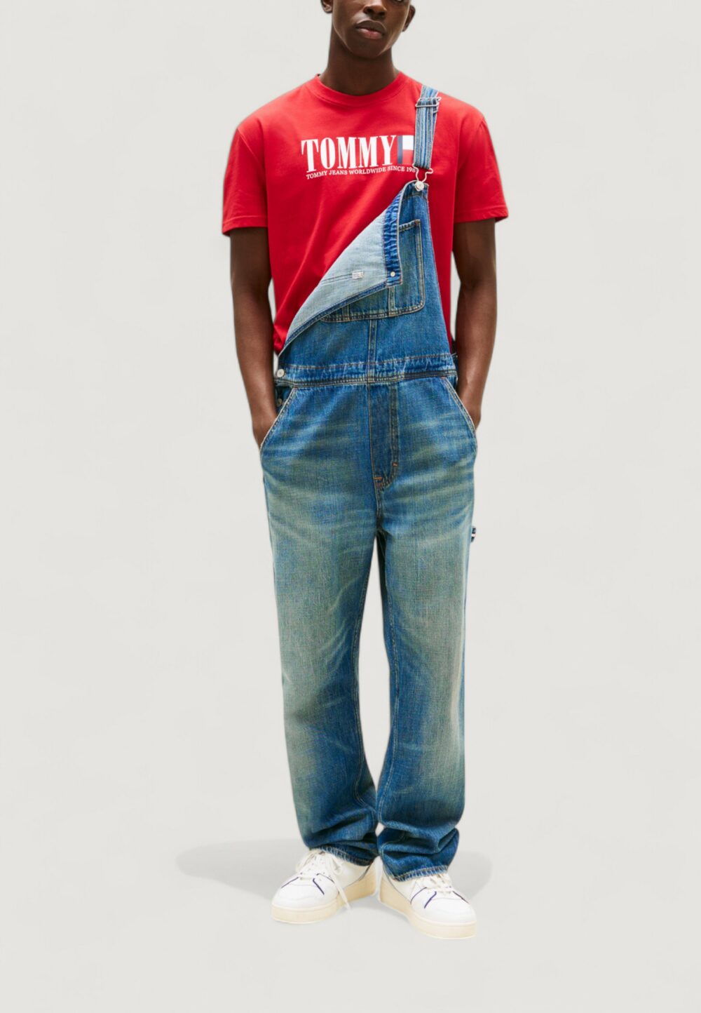 T-shirt Tommy Hilfiger Jeans TJM REG TOMMY DNA FL Rosso - Foto 4