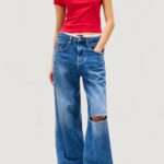 T-shirt Tommy Hilfiger Jeans TJW SLIM SH HEART TE Rosso - Foto 2