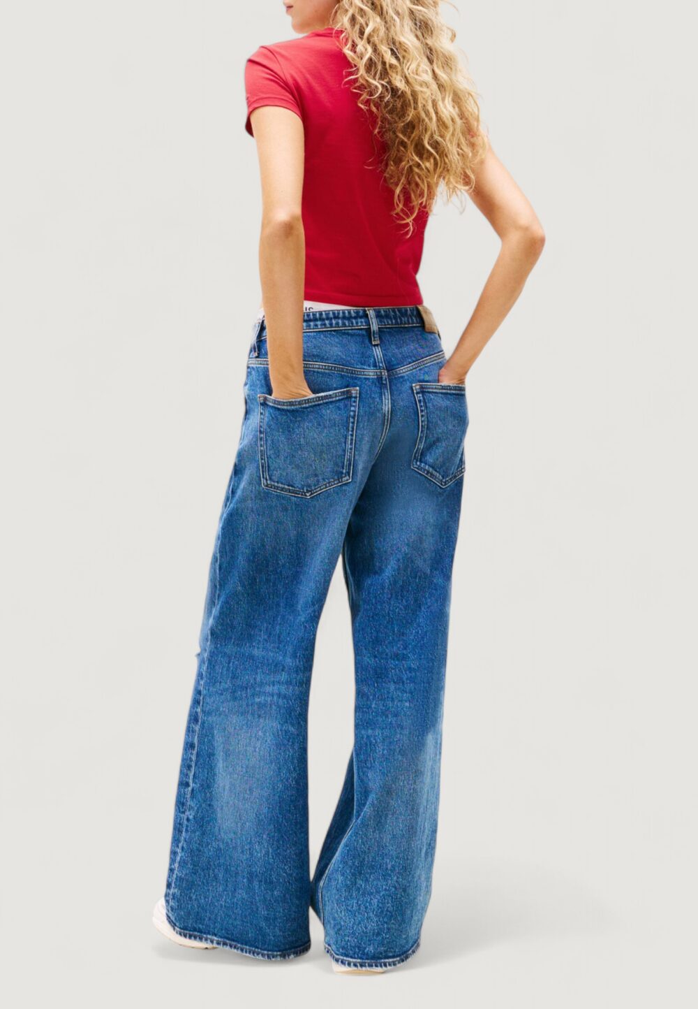 T-shirt Tommy Hilfiger Jeans TJW SLIM SH HEART TE Rosso - Foto 3