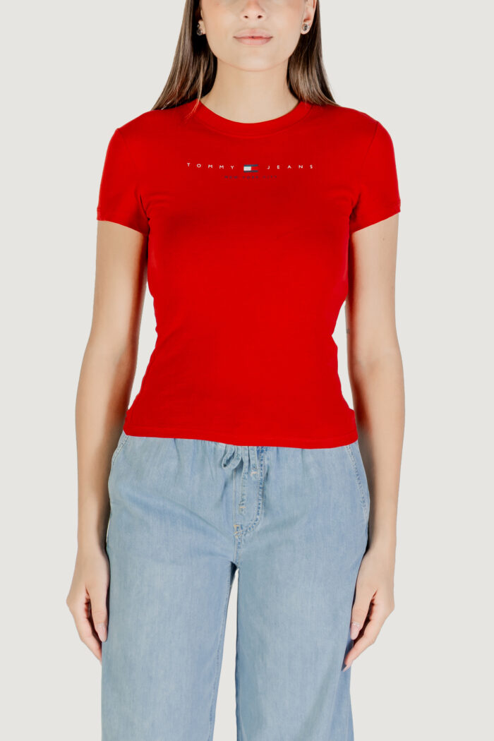 T-shirt Tommy Hilfiger TJW SLIM TJ US LINEA Rosso – DW0DW21422