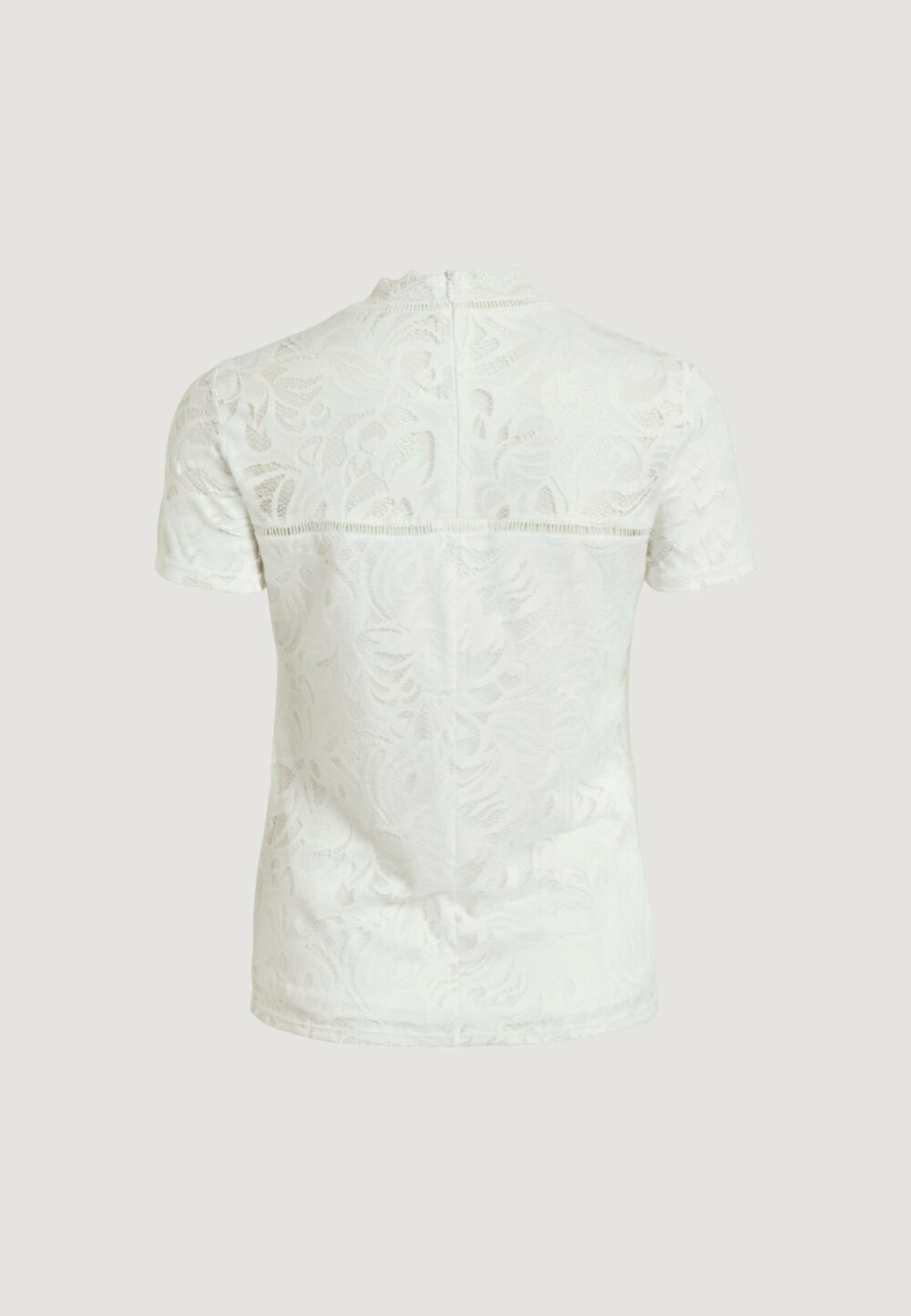 T-shirt Vila Clothes VISTASIA S/S LACE Panna - Foto 2