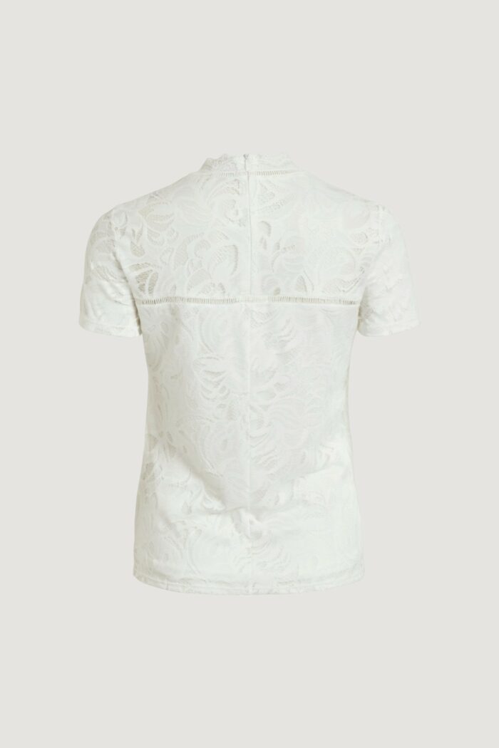 T-shirt Vila Clothes VISTASIA S/S LACE Panna