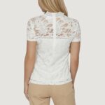 T-shirt Vila Clothes VISTASIA S/S LACE Panna - Foto 4
