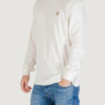 T-shirt manica lunga Calvin Klein Jeans LS WAFFLE BADGE CREW Latte - Foto 2