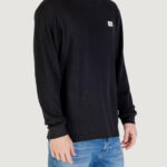 T-shirt manica lunga Calvin Klein Jeans LS WAFFLE BADGE CREW Nero - Foto 3
