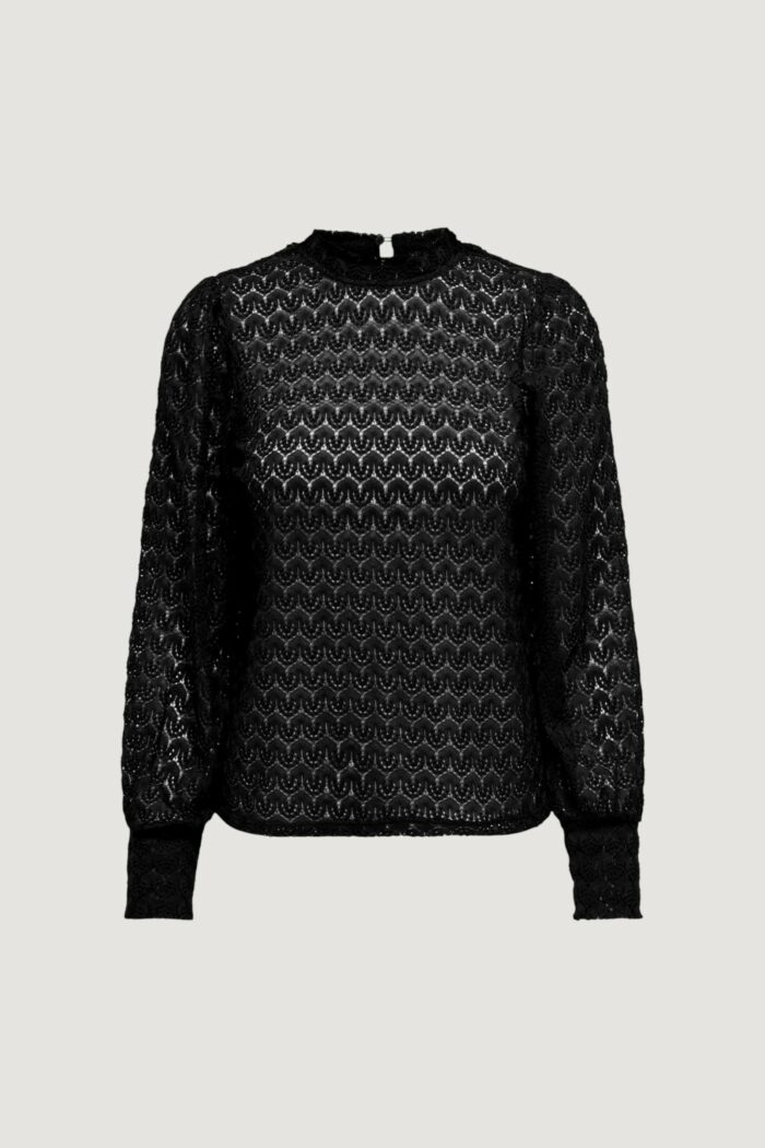 T-shirt manica lunga Jacqueline De Yong JDYAVERY L/S LACE TOP JRS NOOS Nero