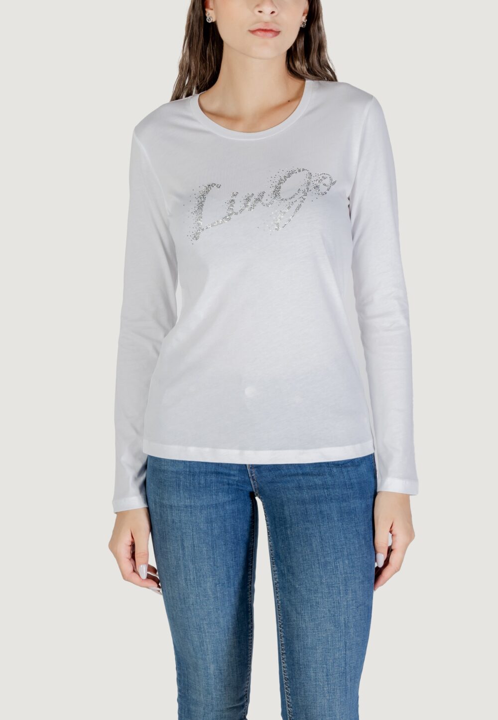 T-shirt manica lunga Liu-Jo ECS T-SHIRT MODA M/L Bianco - Argento - Foto 1