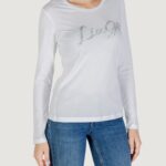 T-shirt manica lunga Liu-Jo ECS T-SHIRT MODA M/L Bianco - Argento - Foto 2