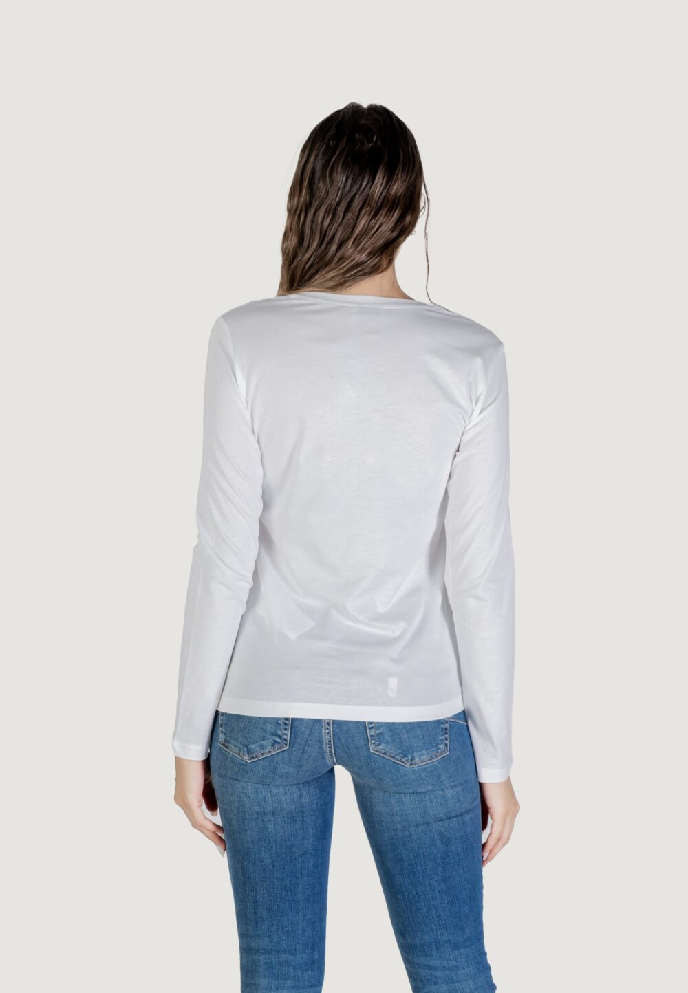 T-shirt manica lunga Liu-Jo ECS T-SHIRT MODA M/L Bianco - Argento - Foto 4