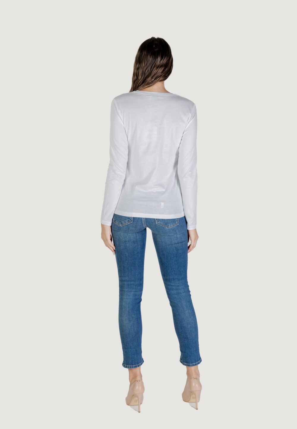 T-shirt manica lunga Liu-Jo ECS T-SHIRT MODA M/L Bianco - Foto 4