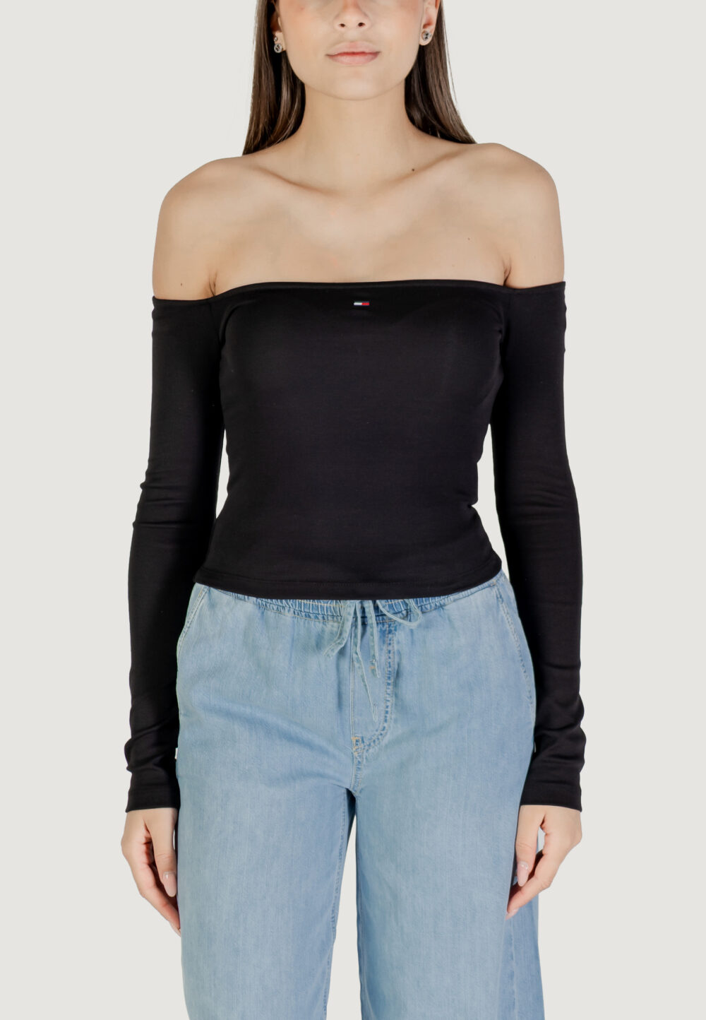 T-shirt manica lunga Tommy Hilfiger Jeans TJW SLIM ESSENTIAL B Nero - Foto 5